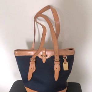 Dooney Bag Navy and Tan Spring into the bag!